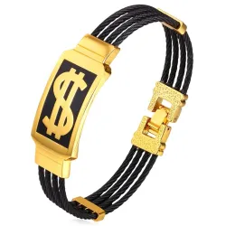 US Dollar mønsterarmbånd - 316L rustfritt stål