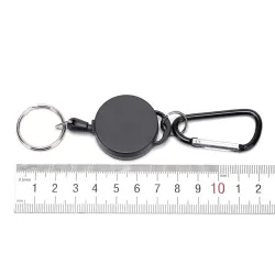 Mini telescopic keychain - retractable pull rope - with carabiner - 5 piecesKeyrings