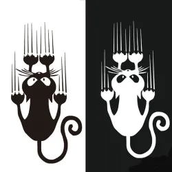 Window car sticker - reflective - climbing catStickers