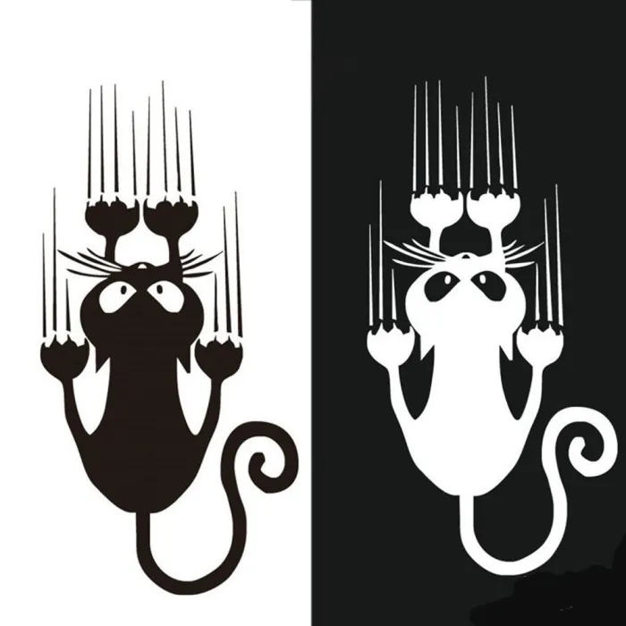 Vindusbilklistremerke - refleks - klatrekatt