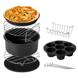 Airfryer tilbehør - til Gowise Phillips Cozyna & Secura - 7 deler sett
