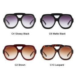 Fashionable sunglasses - oversized frame - decorative metal arrow - unisexSunglasses