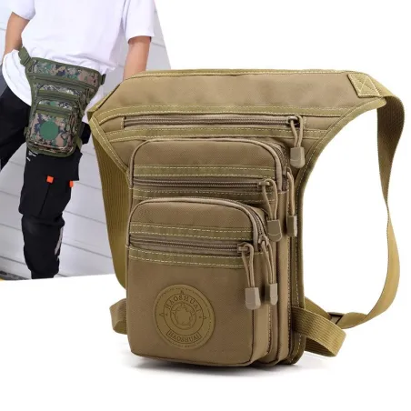 Taktisk / militær liten bag - med midje / ben / skulderbelte - nylon