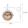 Antique wall clock - double-sided - white ironClocks