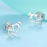 Små hundeformede øredobber - 925 sterling sølv