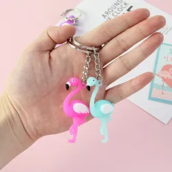 Flamingo keychains - 6 piecesKeyrings