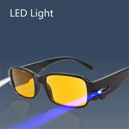 Reading glasses - yellow night vision lenses - with LED lightSunglasses