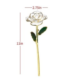 Rose dipped in 24k gold - with stand - birthday / Valentine's day / wedding giftArtificial flowers