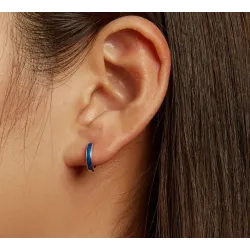 Blue hoop earrings - 925 sterling silverEarrings