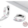Check contrast pink-white earrings - 925 sterling silverEarrings