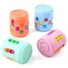 Kube med fargerike perler - stressavlastende fidget leketøy