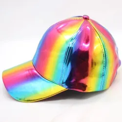 Rainbow baseballcaps - lakklær - hip-hop-stil