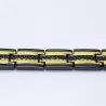 Trendy svart / gull magnetisk armbånd - rustfritt stål - unisex - 2 stk