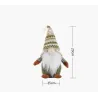 Strikket ansiktsløs grønn julenisse - julepynt