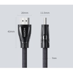 Ugreen - HDMI 2.1-kabel - 8K/60Hz / 4K/120Hz - 48Gbps - HDR10 / HDCP2.2