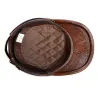 Flat baseballcaps - med øreklaffer - ekte skinn