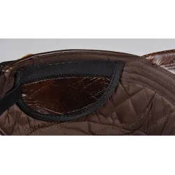 Flat baseballcaps - med øreklaffer - ekte skinn