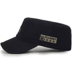 Fasjonabel flat cap - militær stil - femspisset stjerne - US Air Force-bokstaver