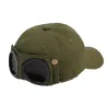 Baseballcaps i bomull - med briller - justerbar - unisex - pilotstil