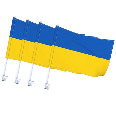 Ukrainas flagg - bildekorasjon - 4 stk