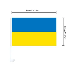 Ukrainas flagg - bildekorasjon - 4 stk