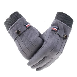 Warm winter suede gloves - with fleece - touch screen function - unisexGloves