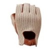 Luxurious sheepskin gloves - knitted - half fingers designGloves