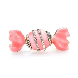 Sweet candy shaped brooch - with rhinestonesBrooches
