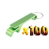 Aluminium can / bottle opener - with keyring - free customized engraving - 100 piecesBar supply