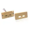 Billader - doble USB-porter - stikkontakt med blå LED-indikator - DC5V/3.1A - 12V