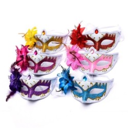 Sexy Venetian eye mask - with diamond / feather flower / glitterMasks