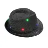 Retro disco hat - LED - glowing - with sequins / glitterHats & Caps
