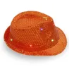 Retro disco hat - LED - glowing - with sequins / glitterHats & Caps