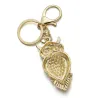 Crystal owl - gold - keyringKeyrings
