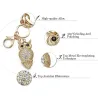 Crystal owl - gold - keyringKeyrings