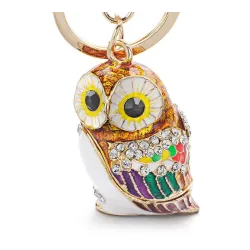 Keychain with owl - crystal / enamel glazingKeyrings