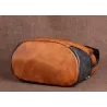 Women's retro backpack - floral embossing - genuine leather - large capacityBackpacks