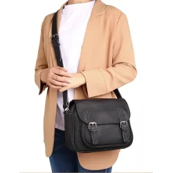 Elegant shoulder bag - genuine leatherBags
