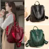 Elegant leather backpack - multifunction shoulder bagBackpacks