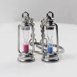 Metalllampe - timeglass - nøkkelring