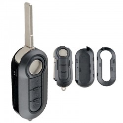 FIAT 500 - 3-knappers fjernnøkkelveske - skall for Punto Panda Stilo Brava