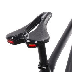 Bicycle saddle with taillight - leather - USB charging - waterproofSaddles