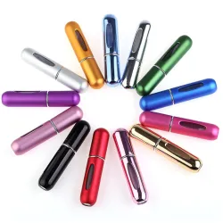 Mini empty perfume bottle - refillable - with atomizer - aluminum container - 5mlPerfumes