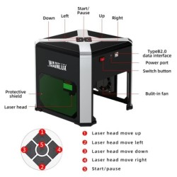 Wainlux - K6 - mini laser engraving machine - printer - cutter - woodworking - plastic - 3000mw - WiFiEngraving machines