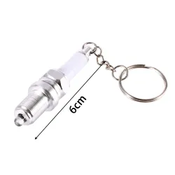 Spark plug keychain with LEDKeyrings