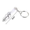 Spark plug keychain with LEDKeyrings