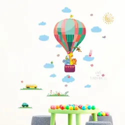 Decorative wall stickers - colorful balloons / clouds / animalsWall stickers