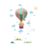 Decorative wall stickers - colorful balloons / clouds / animalsWall stickers
