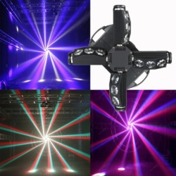 LED scenelys - kryssbevegelseshode - DMX-kontroll - laserprojektor