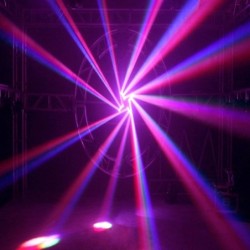 LED scenelys - kryssbevegelseshode - DMX-kontroll - laserprojektor